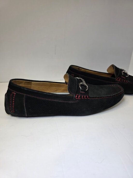 1901 Torino Perforated Black Suede Driving Shoe Men\'s 11 main image 5